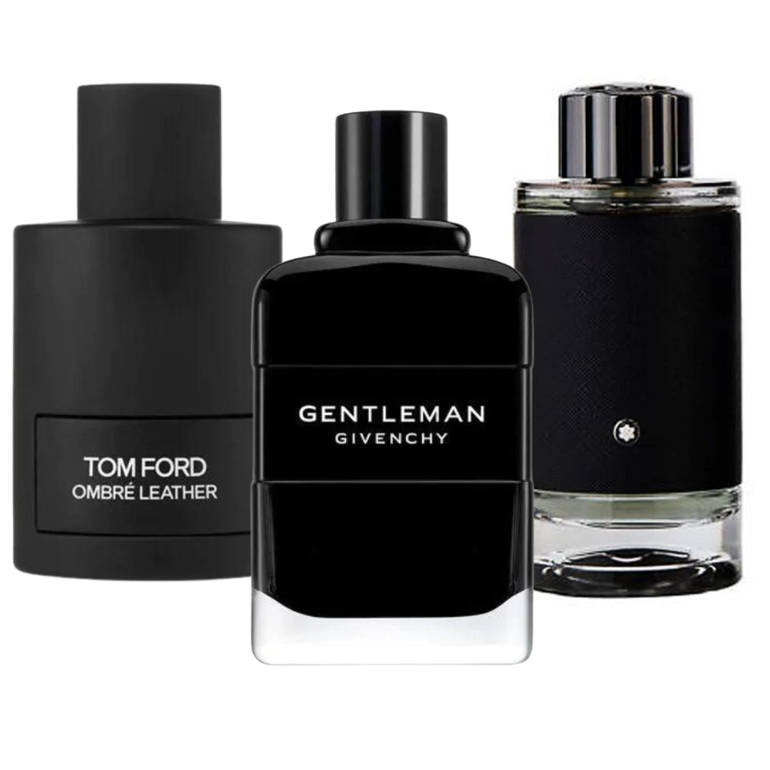 Combo aus 3 Parfums – Tom Ford Ombre Leather, Givenchy Gentleman, Montblanc Explorer (Eau de Parfum)