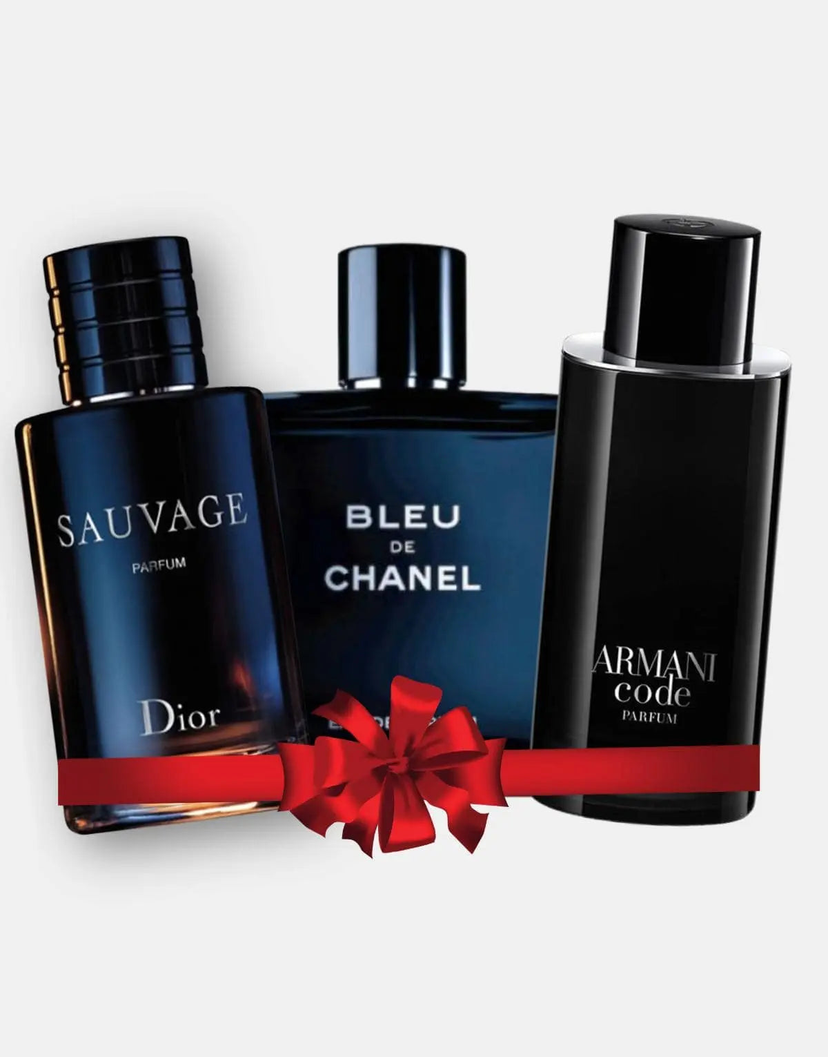 Combo aus 3 Herrenparfums – Christian Dior Sauvage Parfum, Bleu de Chanel, Armani Code (Eau de Parfum)